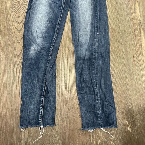 American Eagle Outfitters Super Super Stretch Jeans Raw Hem Medium Wash 6 Long - Picture 2 of 11